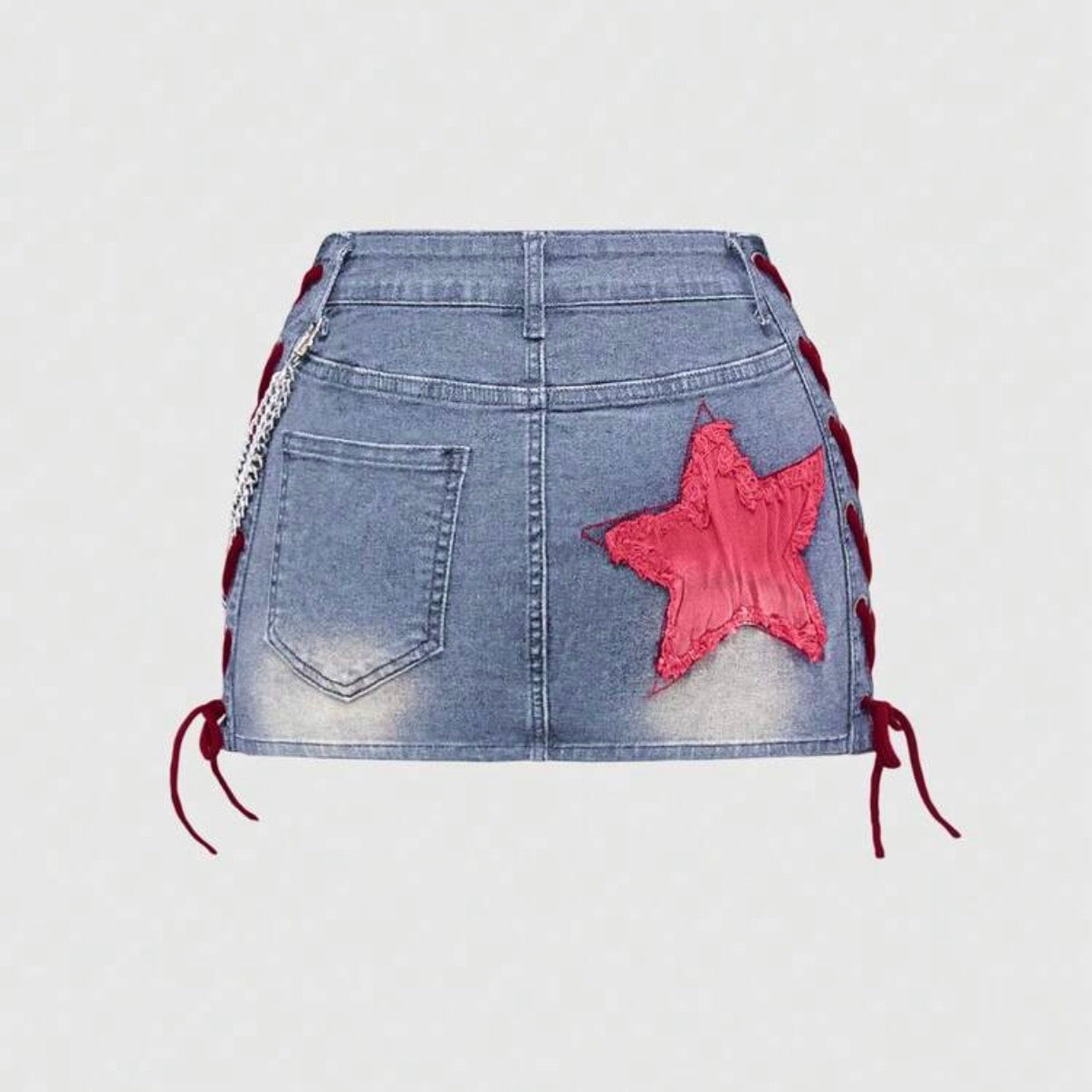 Y2K Retro Low Waist Denim Mini Skirt For Women