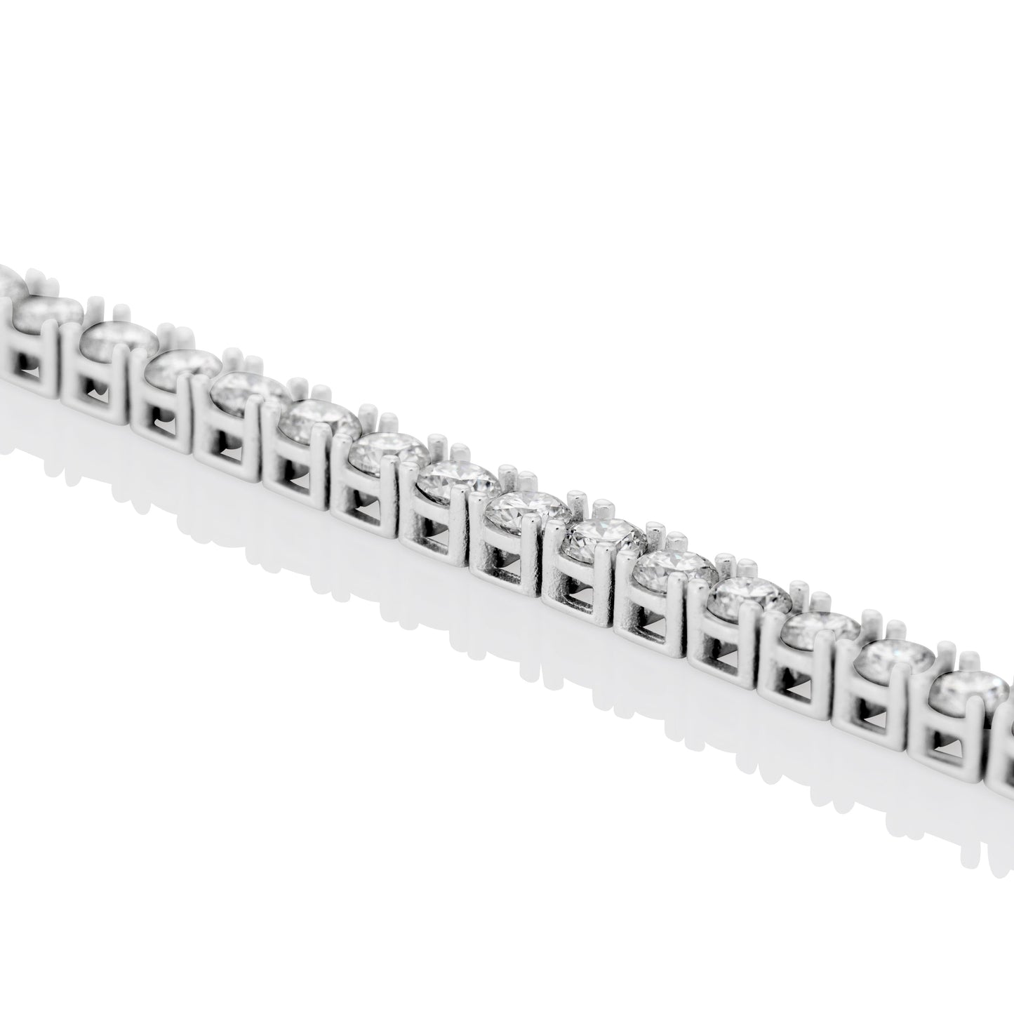 3MM Moissanite Tennis Necklace in Solid 925 Silver