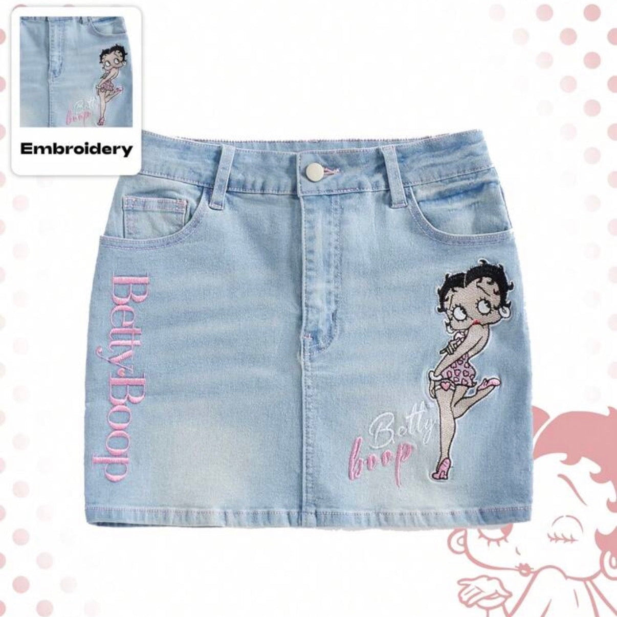Betty Boop Embroidered Cartoon