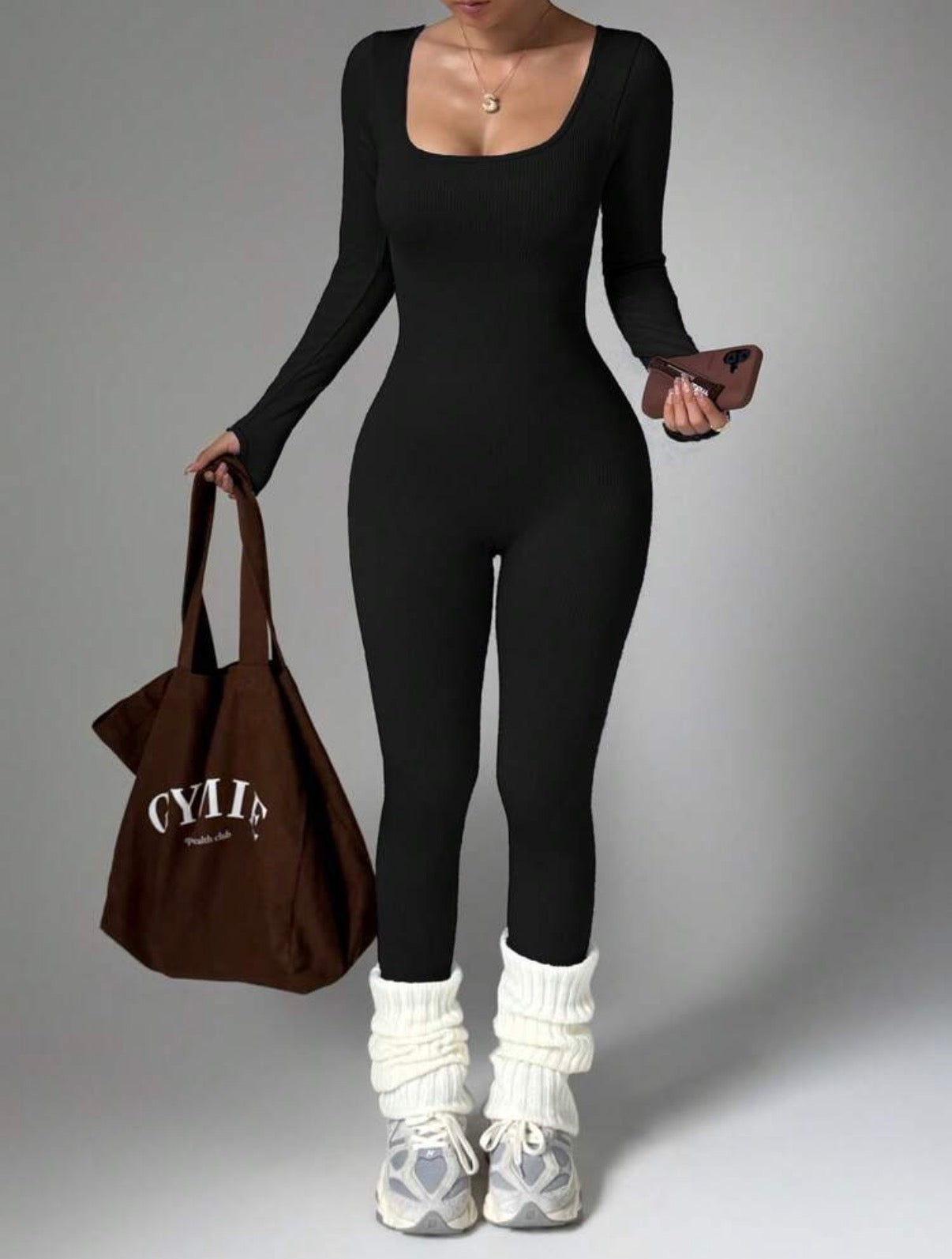 Casual Solid Skinny Jumpsuit Pants