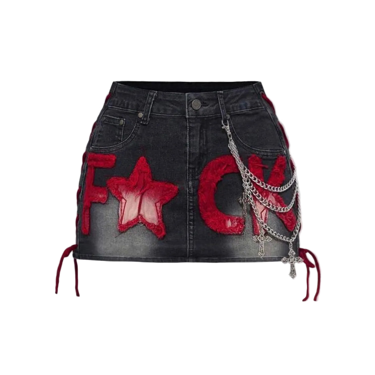 Y2K Retro Low Waist Denim Mini Skirt For Women