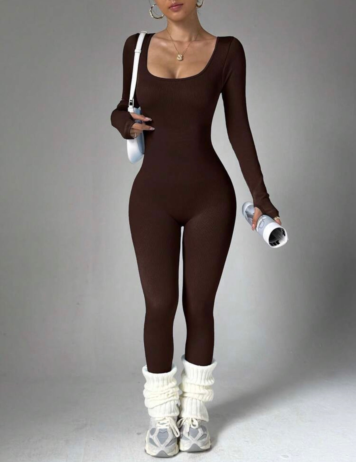 Casual Solid Skinny Jumpsuit Pants