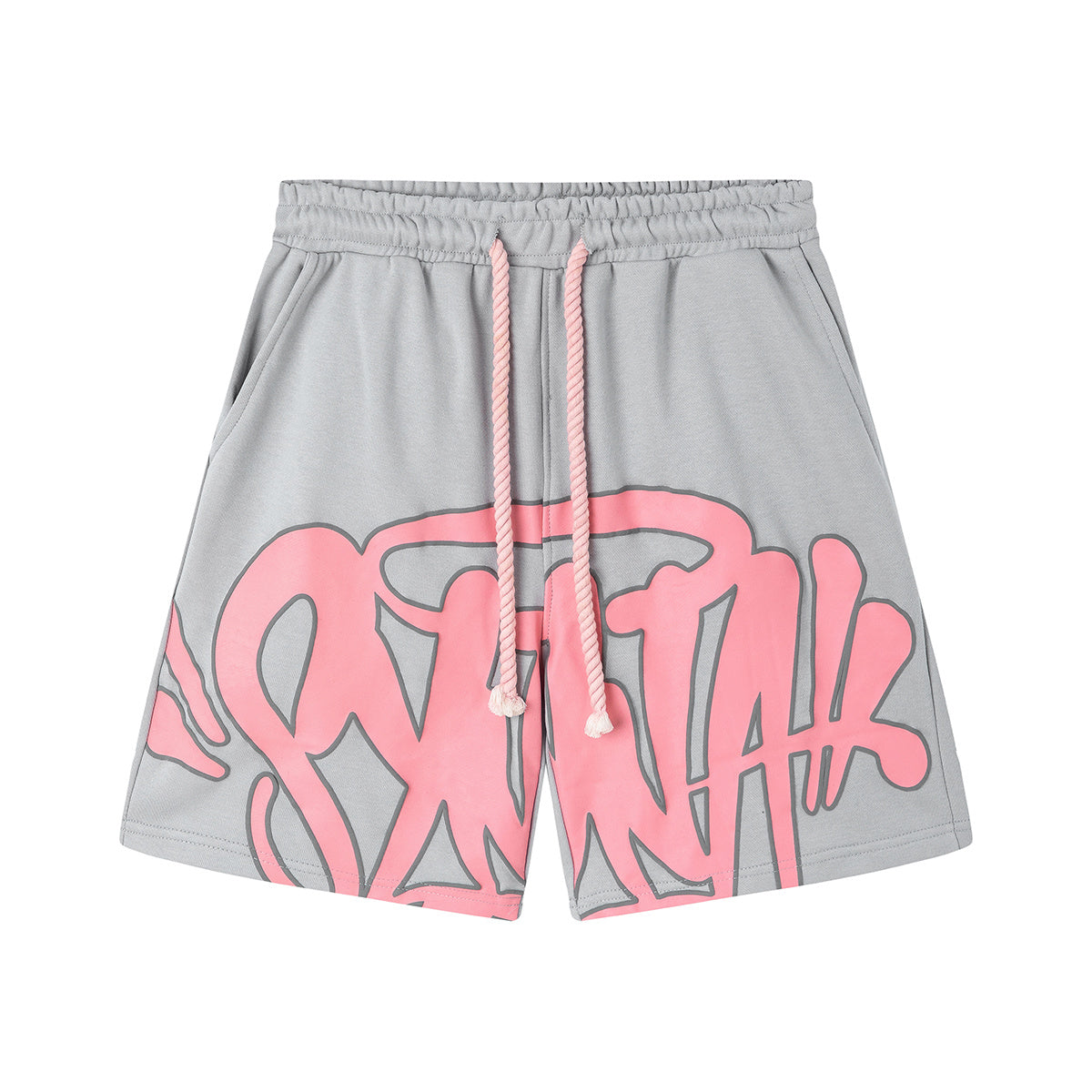 Men’s Pink Graffiti Shorts – Fashion Casual Summer Shorts